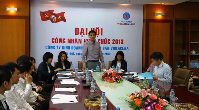 Công ty Kinh doanh Bất động sản Viglacera tổ chức thành công Đại hội CNVC năm 2013